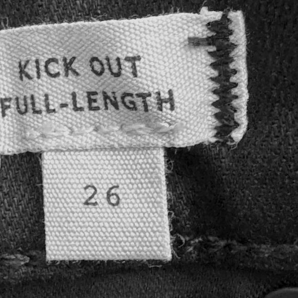 NWT Madewell Kick Out Full Length Jeans Black Midrise Flare Denim Women’s Sz 26 - Picture 12 of 16